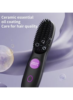 General Mini Ionic Straightening Comb – Travel-Friendly Straightener & Curler for Men/Women, Dual-Use Hair Styling Tool  - Image 3