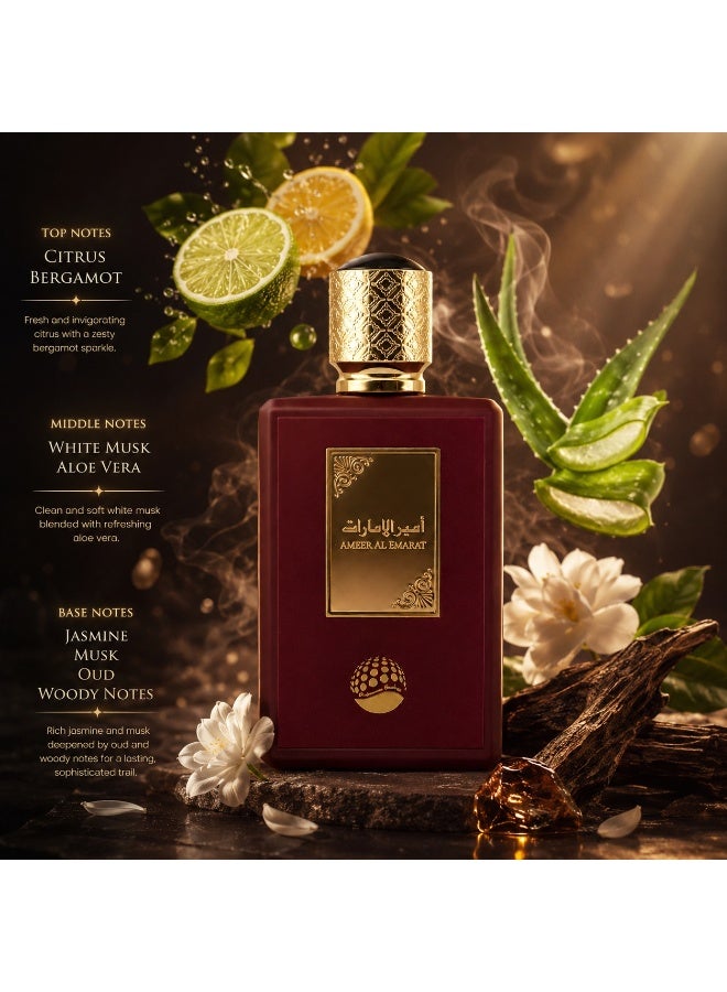 Fragrance Gallery Long Lasting Luxury Arabic Perfume for Women | Ameer Al Emarat Eau de Parfum 100ml | Citrus Bergamot, White Musk, Aloe Vera, Jasmine, Oud & Woody Notes - Image 2