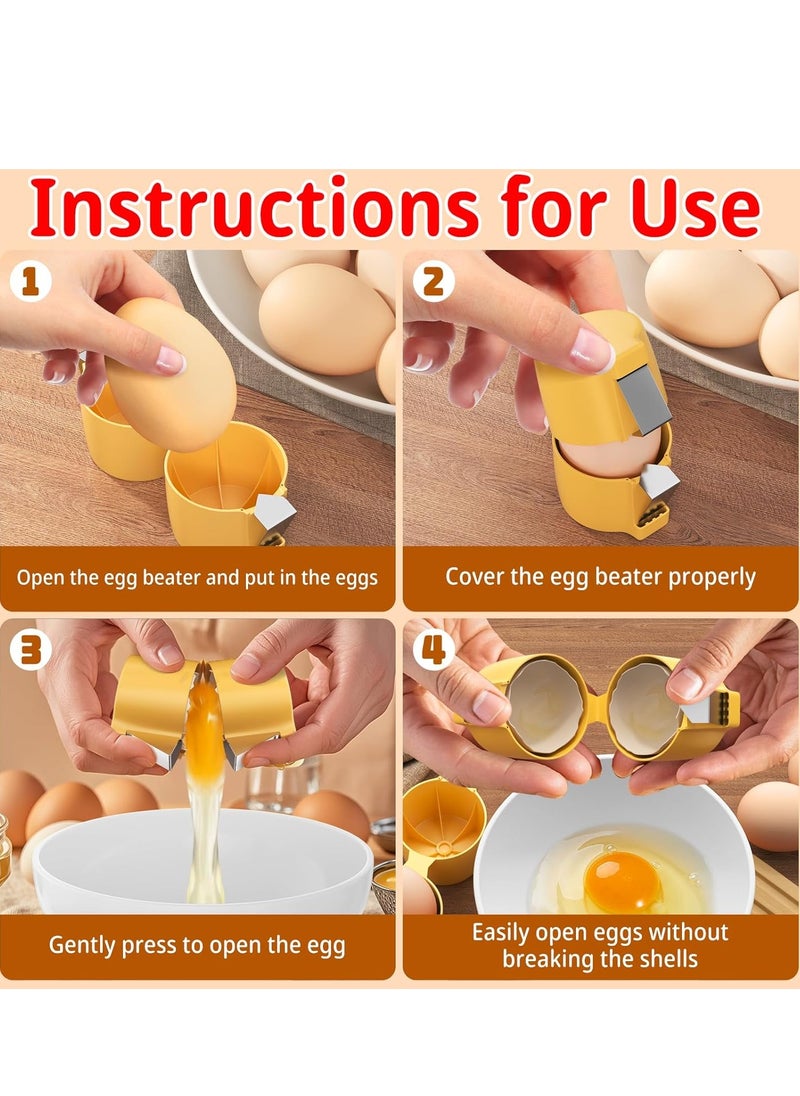 Mmmon 1 PCS Egg Shell Opener,New Egg Cracker Tool for Raw Eggs,Handheld Eggs Breaker Multifunctional Egg Cutter Egg Cracker and Separator for Cooking Camping Kitchen Gadgets  - Image 5