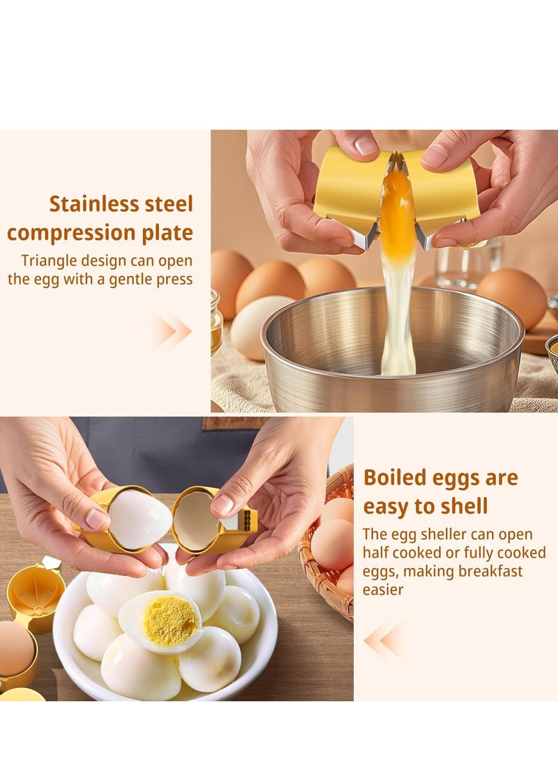 1 PCS Egg Shell Opener,New Egg Cracker Tool for Raw Eggs,Handheld Eggs Breaker Multifunctional Egg Cutter Egg Cracker and Separator for Cooking Camping Kitchen Gadgets