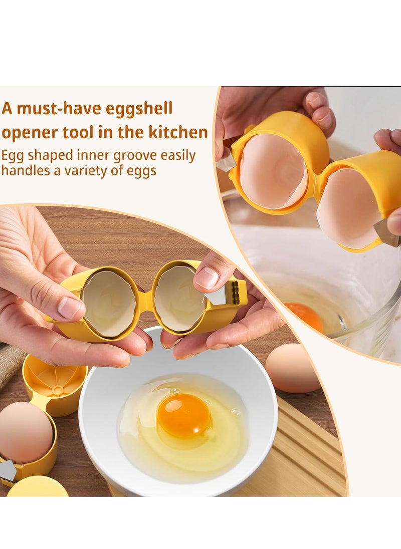 1 PCS Egg Shell Opener,New Egg Cracker Tool for Raw Eggs,Handheld Eggs Breaker Multifunctional Egg Cutter Egg Cracker and Separator for Cooking Camping Kitchen Gadgets