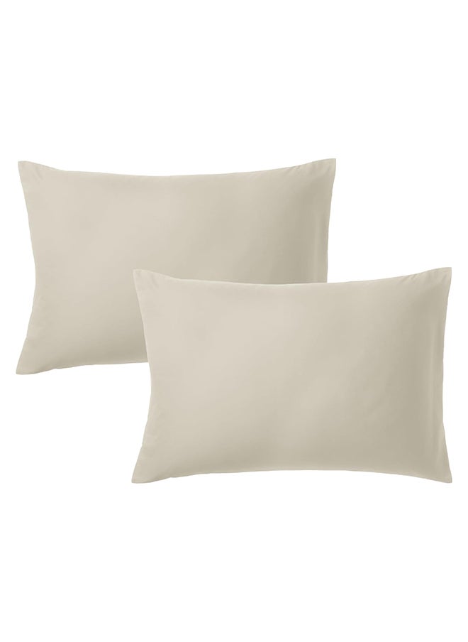 Infinitee Xclusives Premium Beige King Pillow Cases - 2 Piece Set Pillow Cover - Soft Brushed Microfiber Fabric - Pillow Case Standard Size (20x40 Inches) by Infinitee Xclusives  - Image 1