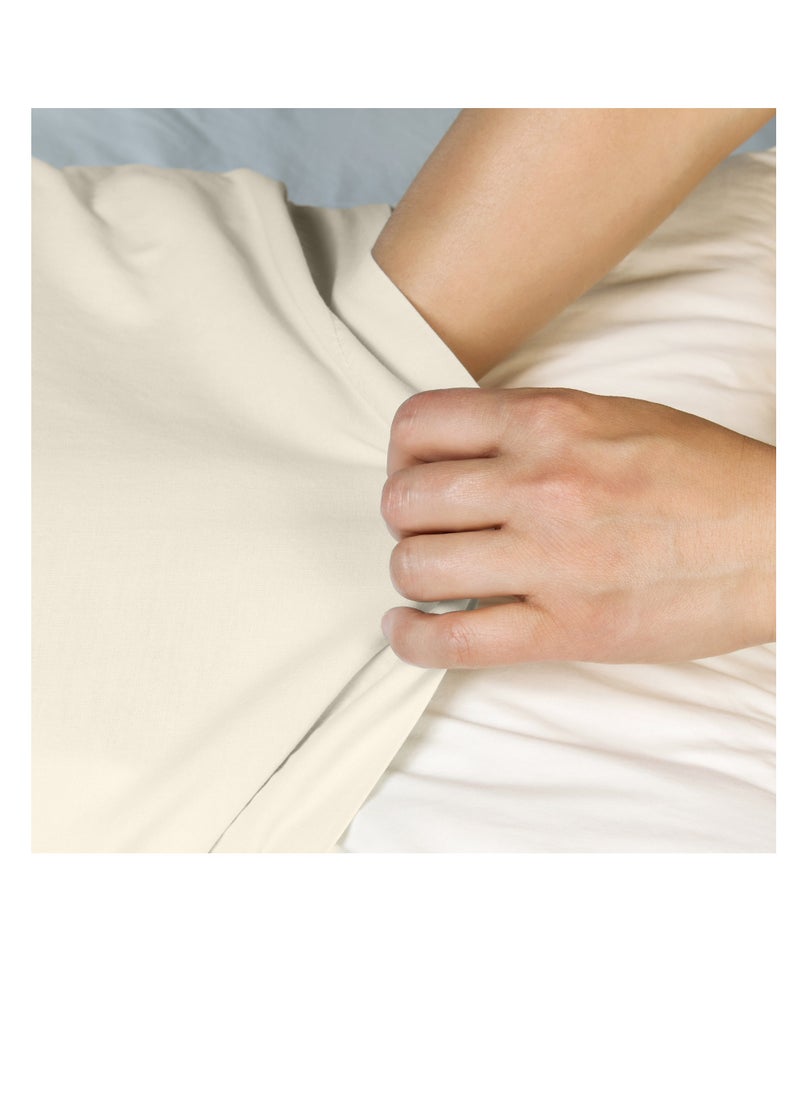 Infinitee Xclusives Premium Beige King Pillow Cases - 2 Piece Set Pillow Cover - Soft Brushed Microfiber Fabric - Pillow Case Standard Size (20x40 Inches) by Infinitee Xclusives  - Image 2
