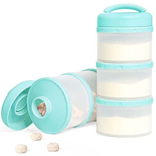 Termichy Stackable Formula Dispenser Portable Milk Powder Container 2 Pack Mint