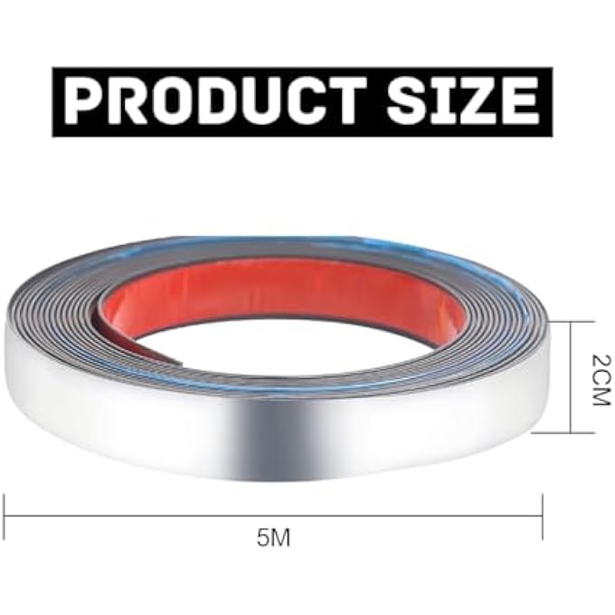 MOLDING WALL TRIM FLEXIBLE SELF-ADHESIVE METAL TRIM PEEL AND STICK STRIP METAL WALL EDGING STRIP TRIM FOR CEILING MIRROR CORNER 5M X 2CM - Image 3