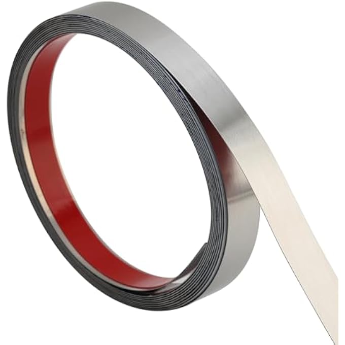 MOLDING WALL TRIM FLEXIBLE SELF-ADHESIVE METAL TRIM PEEL AND STICK STRIP METAL WALL EDGING STRIP TRIM FOR CEILING MIRROR CORNER 5M X 2CM - Image 1