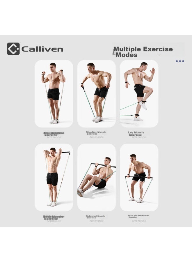 Calliven شريط مقاومة كاليڤن، حبل مرن، فتاحة ظهر مثبتة على الباب، معدات لياقة بدنية، شريط مرن، جهاز سحب، تمارين منزلية، 120 رطل + مقبض - Image 5