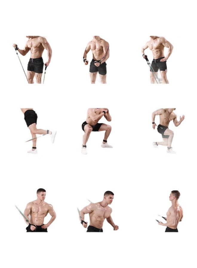 Calliven شريط مقاومة كاليڤن، حبل مرن، فتاحة ظهر مثبتة على الباب، معدات لياقة بدنية، شريط مرن، جهاز سحب، تمارين منزلية، 120 رطل + مقبض - Image 2