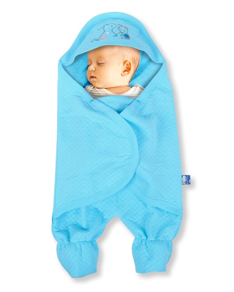 Pokory Warm Wrap New Born Infant Baby Girls and Boys Luxury Soft Warm Wrapper Cover Winter Blanket Cum Quilt Towel Sleeping Bag Wrap for 0 to 12 Months Turquoise