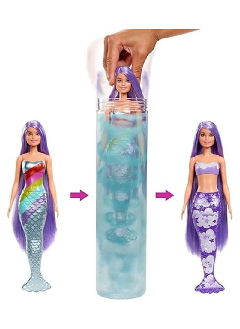 HASSM - Barbie Color Reveal Doll with 1 Pack, 7 Bags, Surprise Wig, Skirt, Shoes & Sponge - Image 1