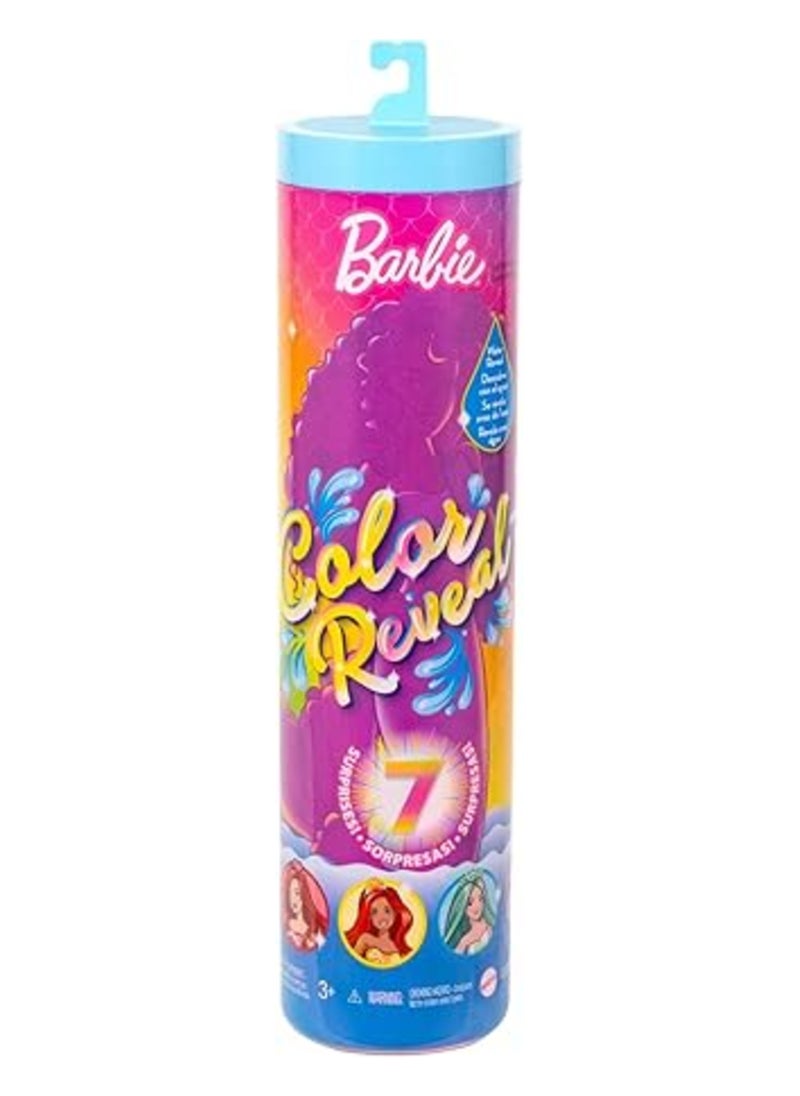 HASSM - Barbie Color Reveal Doll with 1 Pack, 7 Bags, Surprise Wig, Skirt, Shoes & Sponge - Image 1
