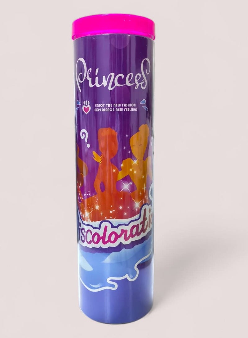 حسم دمية باربي للكشف عن الألوان مع حزمة واحدة، 7 أكياس، شعر مستعار مفاجئ، تنورة، أحذية وإسفنج - Image 1