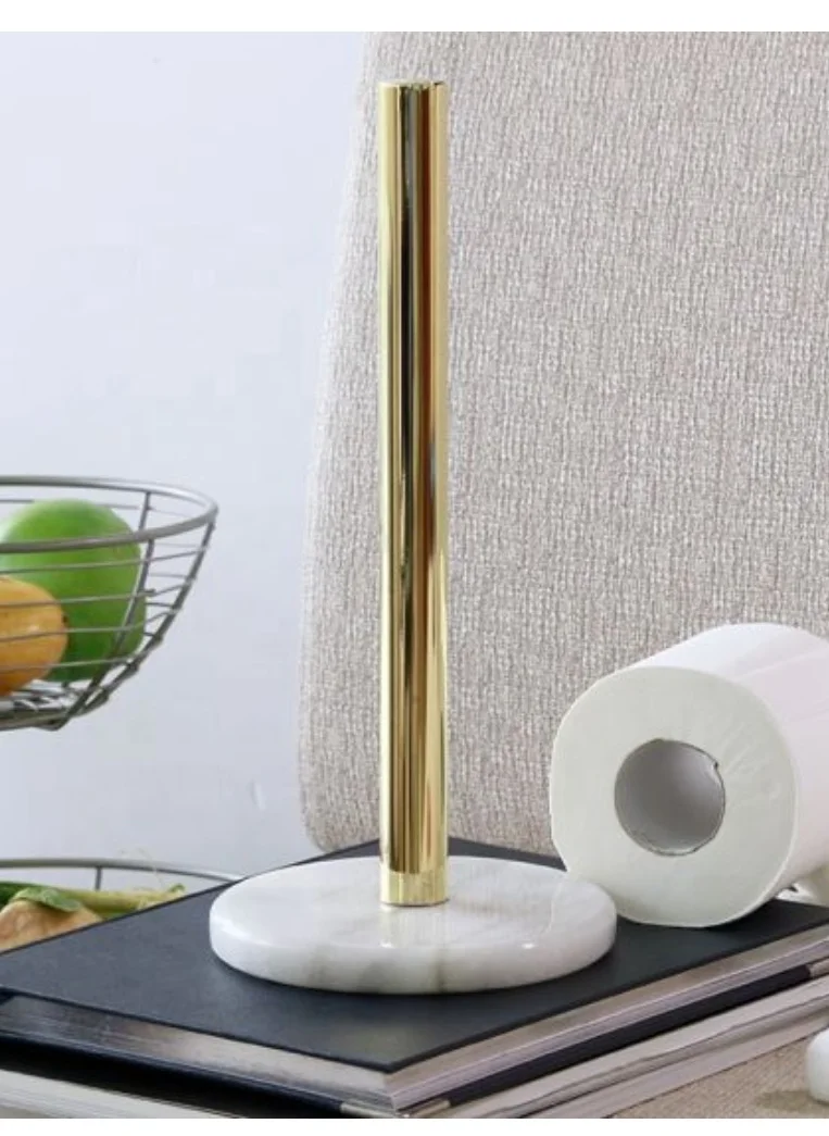 1Chase Gold Paper Tissue Towel Holder with Marble Base