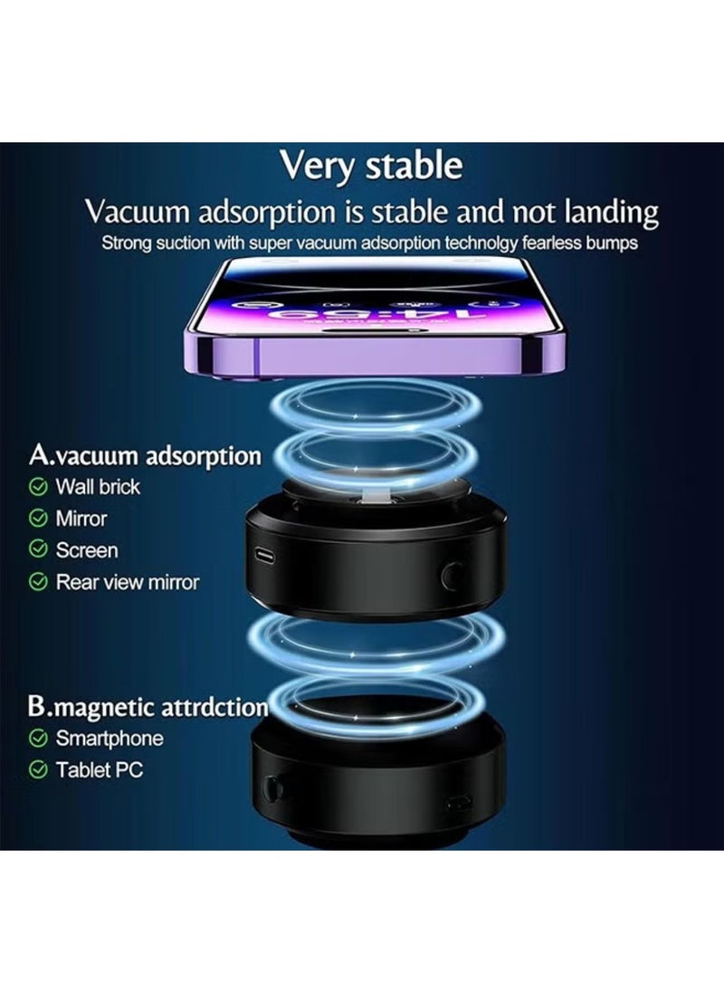 ESSAGER Double-Sided Phone Holder: Innovative Dual Suction Cup and Magnetic Design,Magnetic Suction Phone Mount,360°Rotation Magnetic Car Suction Cup Holder,Anti-Shake Adjustable Cell Phone Mount  - Image 5