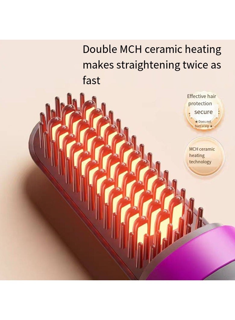 general Mini Ionic Straightening Comb – Travel-Friendly Straightener & Curler for Men/Women, Dual-Use Hair Styling Tool - Image 3