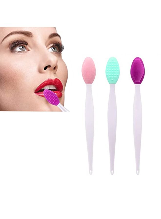 3 Piece Silicone Double Sided Exfoliating Lip Brush - Image 1