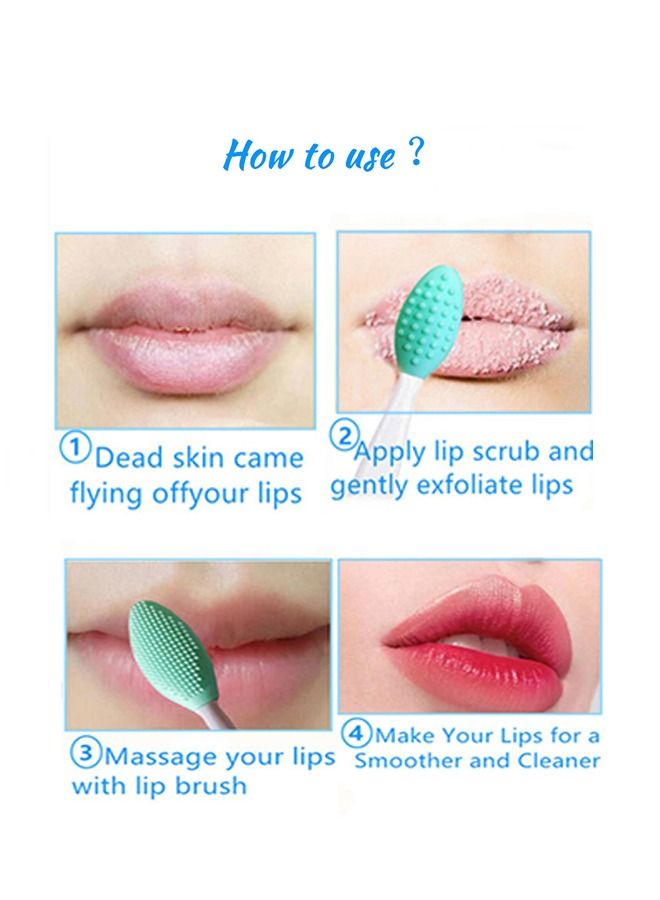 3 Piece Silicone Double Sided Exfoliating Lip Brush - Image 3