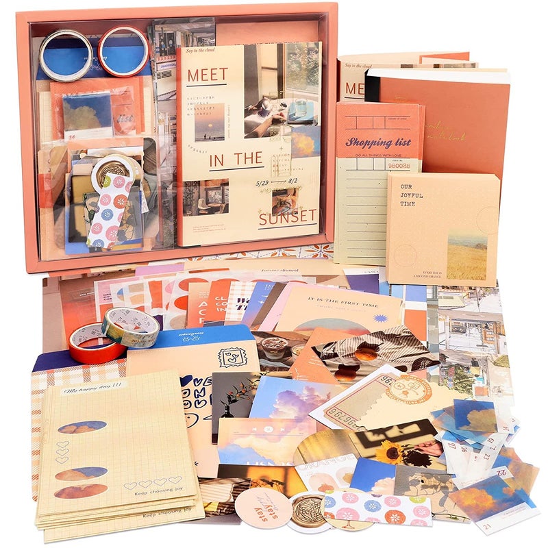CLOSAL 346Pcs Vintage Scrapbook Stickers Pack For Art Journaling Bullet Junk Journal Planners Diy Paper Stickers Craft Kits Notebook Collage Album Aesthetic Sticker Multicolor