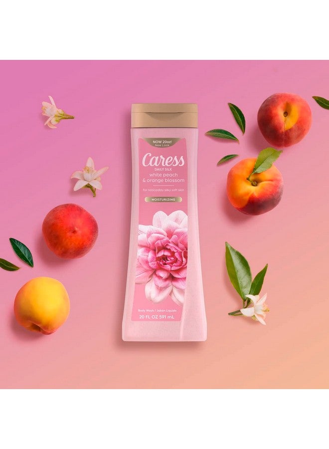 Caress Body Wash With Silk Extract For Noticeably Silky Soft Skin Daily Silk Body Soap With White Peach & Orange Blossom 20 Fl Oz - Image 3