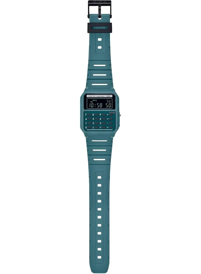 CASIO Unisex Digital Display Watch With Green Resin Strap - CA-53WB-3BDF