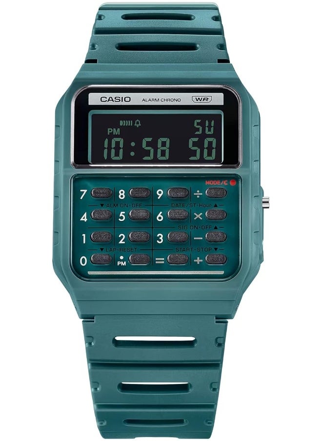Unisex Digital Display Watch With Green Resin Strap - CA-53WB-3BDF