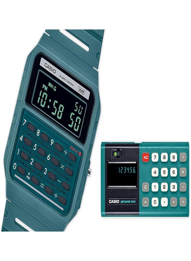Unisex Digital Display Watch With Green Resin Strap - CA-53WB-3BDF
