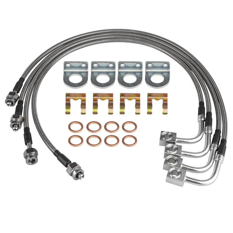 YESHMA Upgrade Stainless Brake Lines Front and Rear Kit Compatible with Jeep Wrangler JK Unlimited 20072018 46 Lift