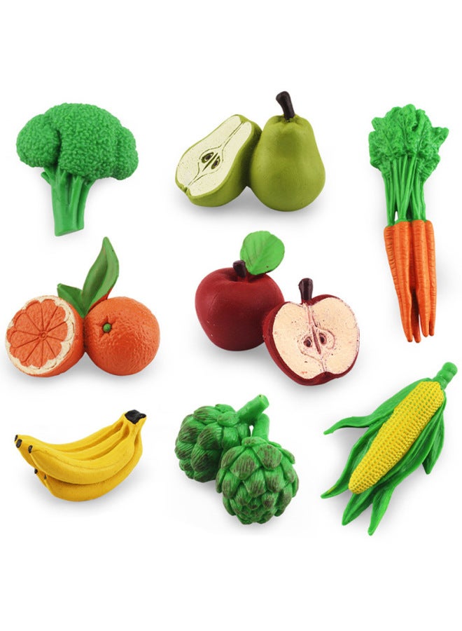 Export Simulation Fruit And Vegetable Model Set For Apple Orange Banana Carrot Corn Broccoli Toy-Color:BL-1197 Fruits And Vegetables 103g  - Image 2