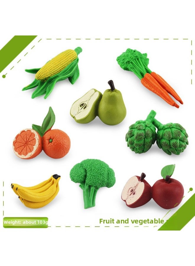 Export Simulation Fruit And Vegetable Model Set For Apple Orange Banana Carrot Corn Broccoli Toy-Color:BL-1197 Fruits And Vegetables 103g  - Image 1