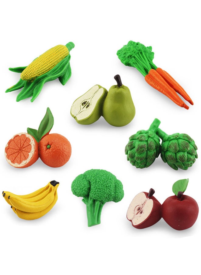 Export Simulation Fruit And Vegetable Model Set For Apple Orange Banana Carrot Corn Broccoli Toy-Color:BL-1197 Fruits And Vegetables 103g  - Image 4