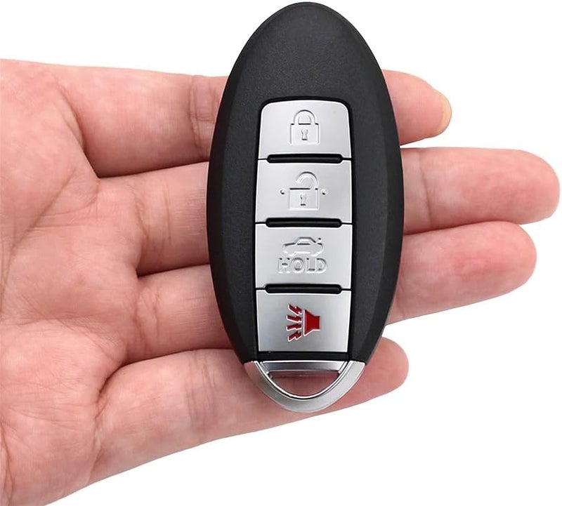 4 Buttons Replacement Key Shell with Uncut Key for Nissan Altima Armada Frontier Maxima Murano Pathfinder Quest Sentra Xterra 350Z, Keyless Entry Car Remote Fob Case - Image 3