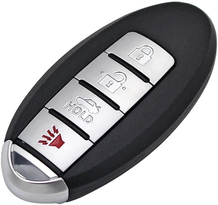 4 Buttons Replacement Key Shell with Uncut Key for Nissan Altima Armada Frontier Maxima Murano Pathfinder Quest Sentra Xterra 350Z, Keyless Entry Car Remote Fob Case - Image 5