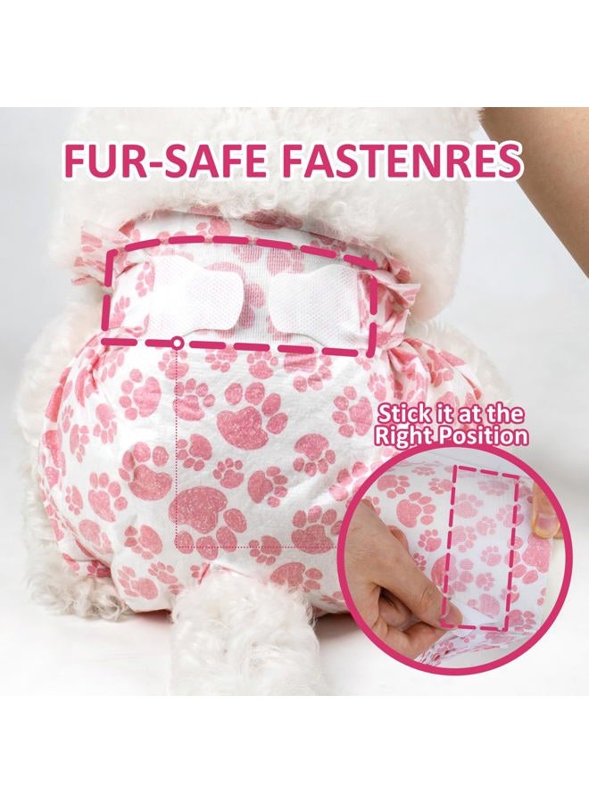 Dono Dog Diapers Female, Disposable Doggie Diapers, Super Absorbent Puppy Diapers with Adjustable Tail Hole, Wetness Indicator for Cats Doggy in Heat Period, Small, 16 Count - Image 5