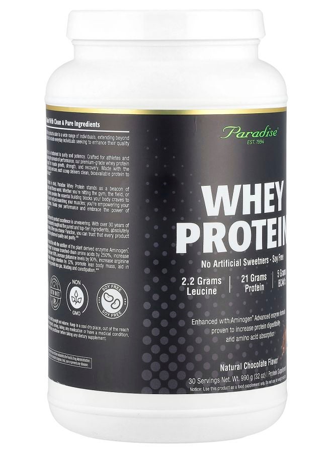 Paradise Herbs Whey Protein Natural Chocolate 32 oz (990 g) - Image 2