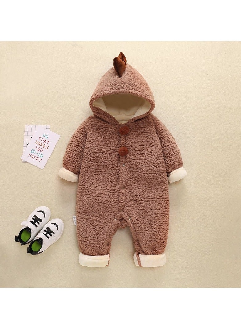Loquat Baby Autumn And Winter Hooded Trend Jumpsuit