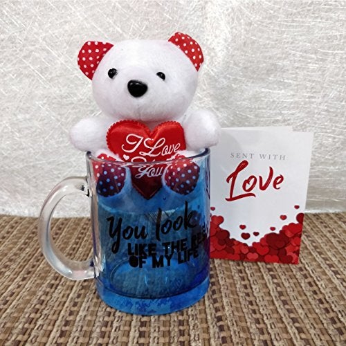 Hot Muggs "You Look Like The Rest of My Life. Glass Mug ; Ideal as a Valentine's Day Gift, 315ml - Image 3