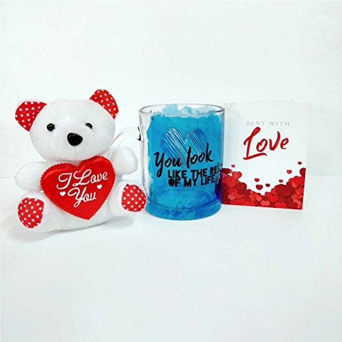 Hot Muggs "You Look Like The Rest of My Life. Glass Mug ; Ideal as a Valentine's Day Gift, 315ml - Image 2