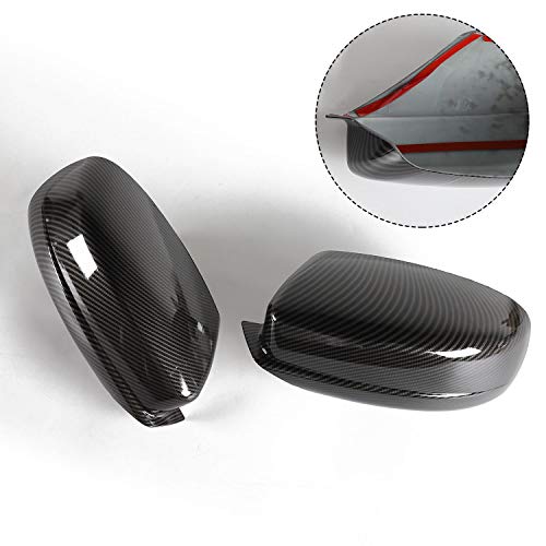 Voodonala Carbon Fiber Side Mirror Trim for 2010-2025+ Dodge Charger & Chrysler 300C, 2pcs ABS Plastic, Triangular, Right & Left, High-Class Decor & Scratch Coverage - Image 2