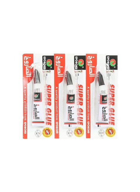 3 Pieces Artificial Nail Glue – Strong and Fast Drying Adhesive for False Nails – Durable and Easy to Use