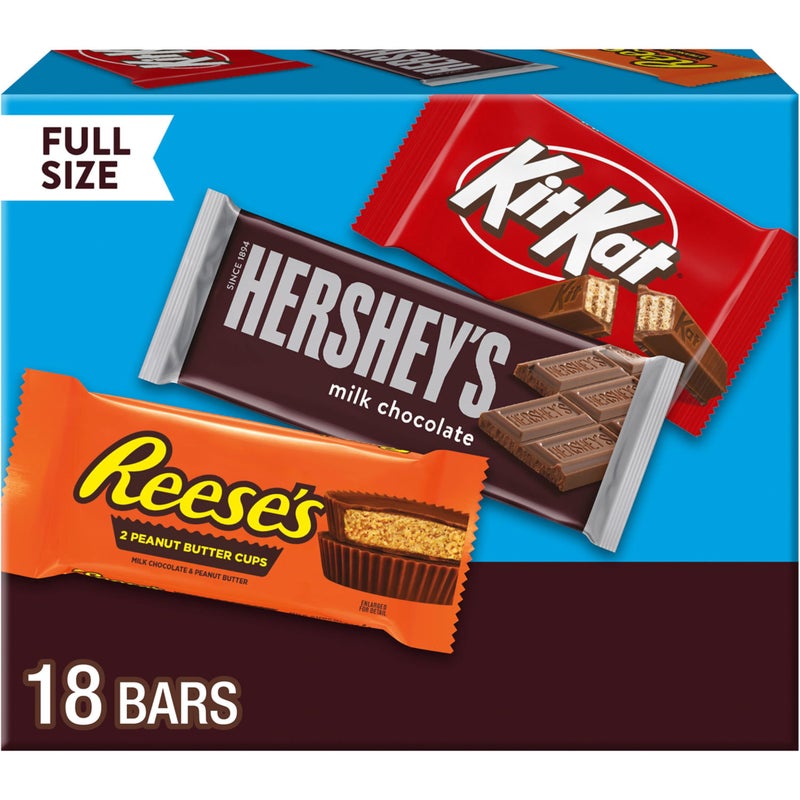Hershey's HERSHEYS KIT KAT and REESES Assorted Milk Chocolate Candy Variety Box 273 oz 18 Pieces - Image 3