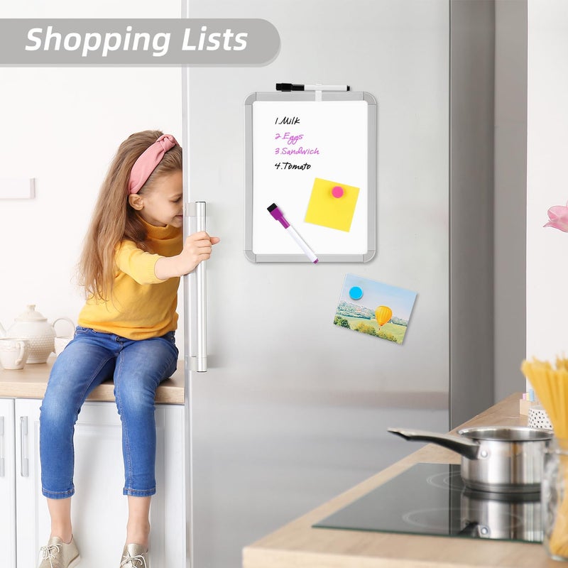 VUSIGN Small Dry Erase Whiteboard, 8.5 x 11 Inches White Board for Kids, Students, Fridge, Locker, Mini Dry Erase Board - Image 2