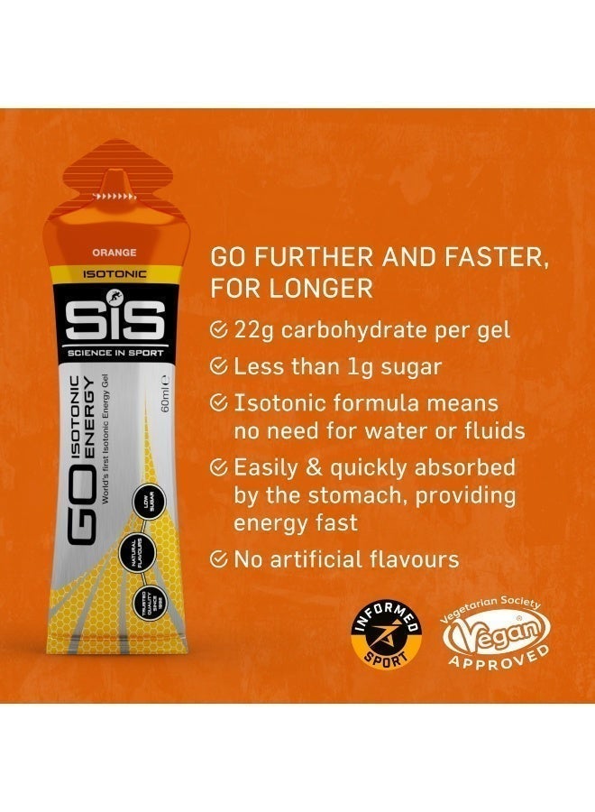 SIS GO Isotonic Energy Gels | 22g Carbohydrates | Low Sugar | Easily Digestible | Gluten Free | No Water Needed | Running Gels | Variety Pack | 7 Pack - Image 3