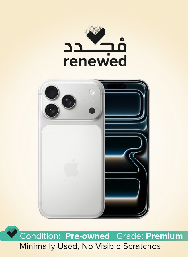 Apple Renewed - iPhone 17 Pro 512GB Silver 5G E-SIM With FaceTime - International Version - Image 1