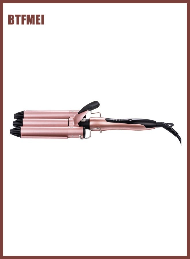 BTFMEI Hair Curler 3 Barrel Curling Iron Curler Crimper Curling Tongs Ceramic Hair Wavers Curling Wands Curler Styling Tools Free Non-Tracking Large Clip*5 - Image 3