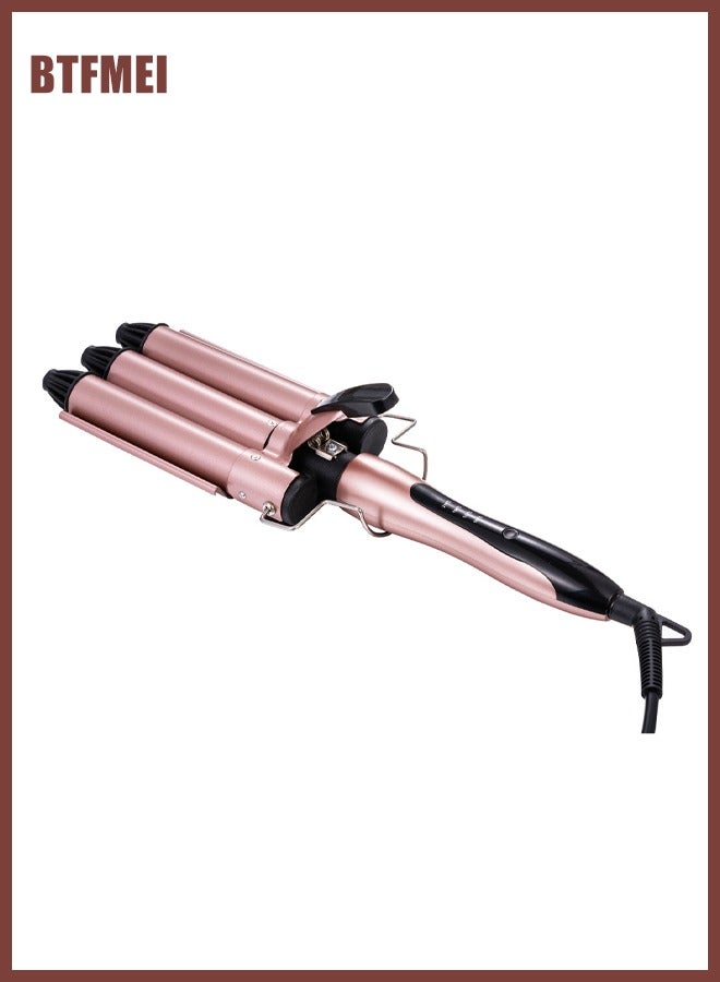 BTFMEI Hair Curler 3 Barrel Curling Iron Curler Crimper Curling Tongs Ceramic Hair Wavers Curling Wands Curler Styling Tools Free Non-Tracking Large Clip*5 - Image 4