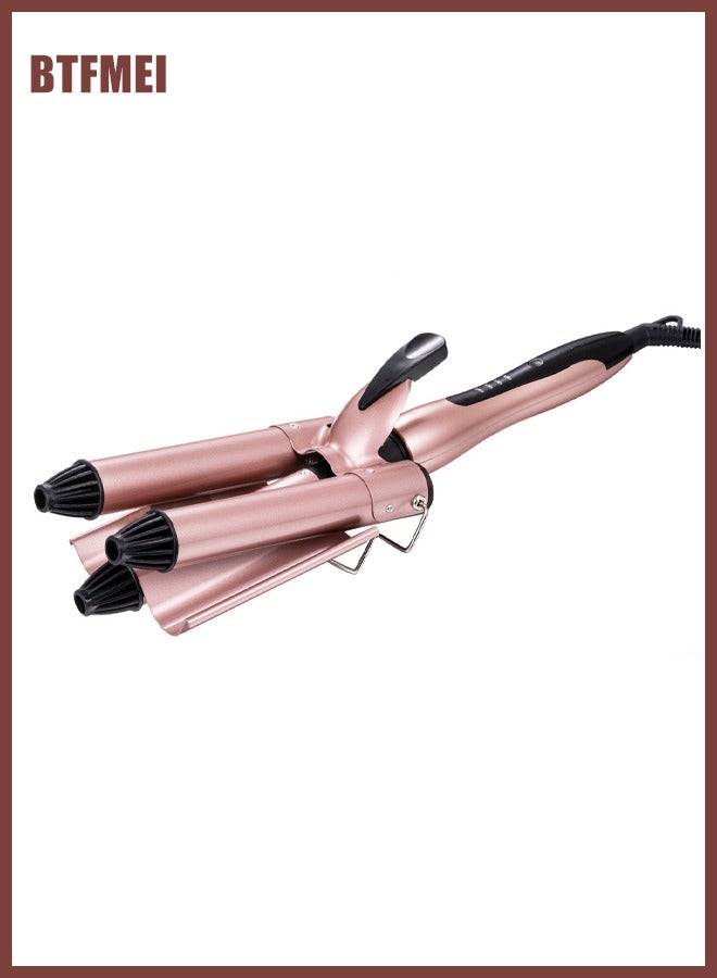 BTFMEI Hair Curler 3 Barrel Curling Iron Curler Crimper Curling Tongs Ceramic Hair Wavers Curling Wands Curler Styling Tools Free Non-Tracking Large Clip*5 - Image 5