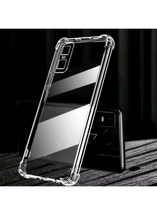 جراب متوافق مع هاتف Infinix GT30 Pro، غطاء شفاف من السيليكون (TPU) مقاوم للصدمات، مزود بحماية للكاميرا وزوايا معززة ضد الصدمات - شفاف. - Image 5