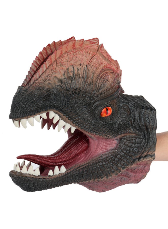 Science And Education Cognitive Puppet Head Simulation Dinosaur Marine Animal Children Interactive Entertainment Model Gloves Toy-Color:X366 Sea Beast Puppet Head (dark Brown With IC)  - Image 5