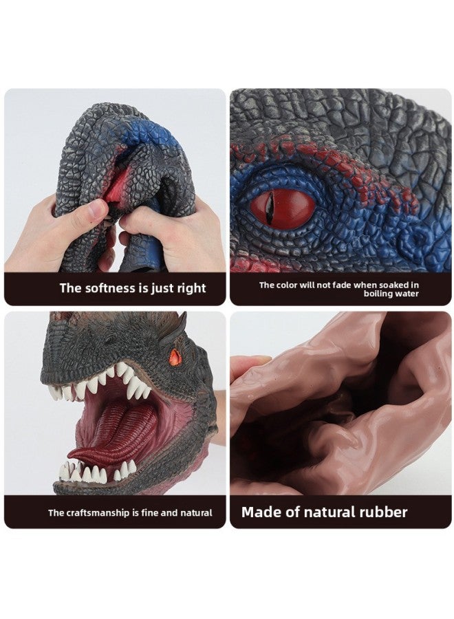 Science And Education Cognitive Puppet Head Simulation Dinosaur Marine Animal Children Interactive Entertainment Model Gloves Toy-Color:X366 Sea Beast Puppet Head (dark Brown With IC)  - Image 4