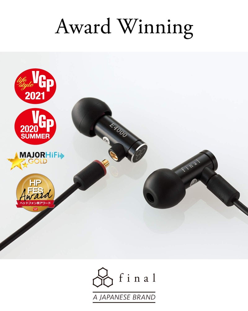 final E4000 in Ear Isolating Earphones, 6.4mm Dynamic Driver, High-Resolution, Aluminium Housing, Detachable OFC MMCX Cable, Swing-Fit Eartips - Black Aluminium - Image 3